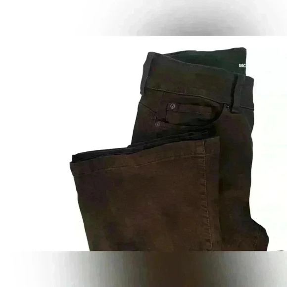 Size16/33 INC Black Denim Flare Leg Jeans rich black - Picture 7 of 12